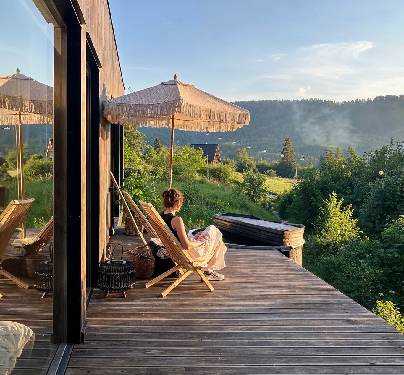 trylis.space|два кебіни з чанами біля лісу logo